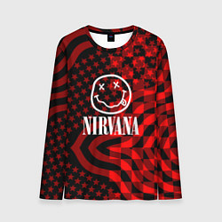Лонгслив мужской Nirvana star pattern, цвет: 3D-принт
