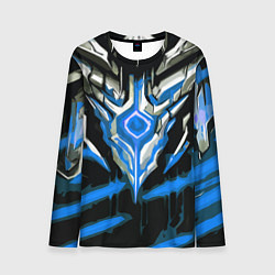 Лонгслив мужской Абстрактная синяя руна, цвет: 3D-принт