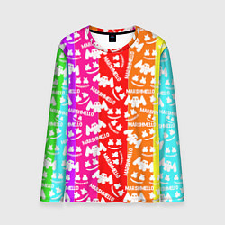 Лонгслив мужской Marshmello rainbow, цвет: 3D-принт