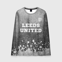 Лонгслив мужской Leeds United - grey gradient посередине, цвет: 3D-принт