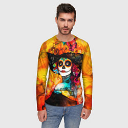 Лонгслив мужской Катрина в черной шляпе, цвет: 3D-принт — фото 2