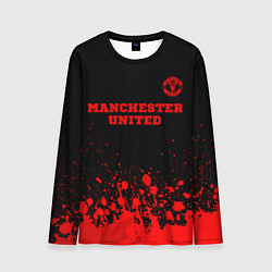 Мужской лонгслив Manchester United - red gradient посередине