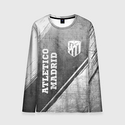 Мужской лонгслив Atletico Madrid - grey gradient вертикально