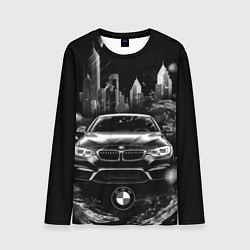 Лонгслив мужской BMW город абстракции, цвет: 3D-принт