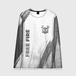 Мужской лонгслив Free Fire - white gradient вертикально