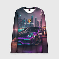 Лонгслив мужской Porshe night city, цвет: 3D-принт