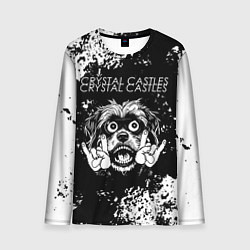 Лонгслив мужской Crystal Castles рок пес, цвет: 3D-принт