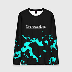 Мужской лонгслив Chernobylite камуфляж голубой