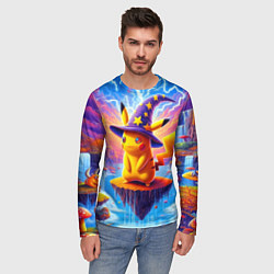 Лонгслив мужской Pikachu in a stargazers hat, цвет: 3D-принт — фото 2