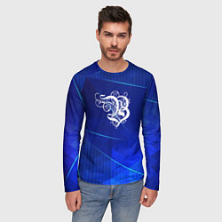 Лонгслив мужской Burzum blue poly, цвет: 3D-принт — фото 2