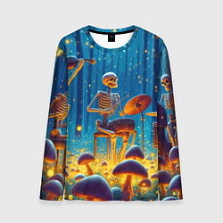 Лонгслив мужской Квинтет скелетов в сказочном лесу, цвет: 3D-принт