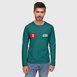 Лонгслив мужской Игрок 456 - Игра в кальмара, цвет: 3D-принт — фото 2