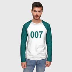 Лонгслив мужской Игра в кальмара 007, цвет: 3D-принт — фото 2