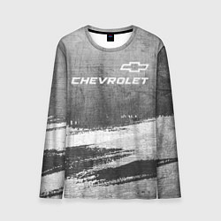 Лонгслив мужской Chevrolet - grey gradient посередине, цвет: 3D-принт
