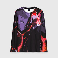 Лонгслив мужской Красный разлом в камне, цвет: 3D-принт