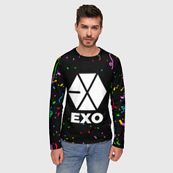 Лонгслив мужской Exo конфети, цвет: 3D-принт — фото 2