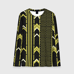 Лонгслив мужской Закулисье классика на чёрном фоне, цвет: 3D-принт