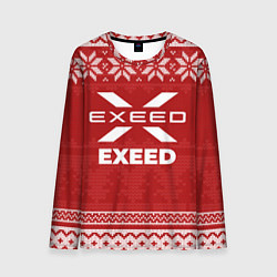 Лонгслив мужской Новогодний Exeed, цвет: 3D-принт