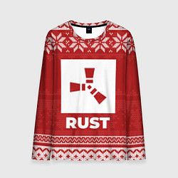 Лонгслив мужской Новогодний Rust, цвет: 3D-принт