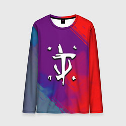 Лонгслив мужской Doom неоновые краски, цвет: 3D-принт