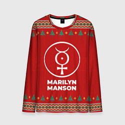 Лонгслив мужской Marilyn Manson new year, цвет: 3D-принт