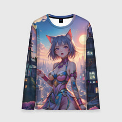 Мужской лонгслив Аниме в фантастическом городе