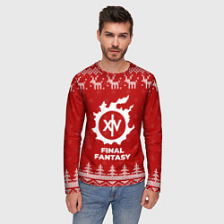 Лонгслив мужской Новогодний Final Fantasy с оленями, цвет: 3D-принт — фото 2