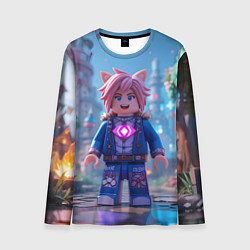 Лонгслив мужской Roblox pink hair, цвет: 3D-принт