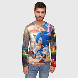 Лонгслив мужской Sonic фантастический мир, цвет: 3D-принт — фото 2