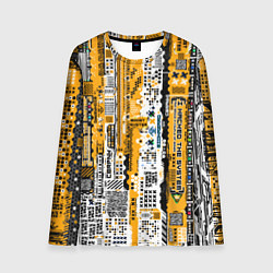 Мужской лонгслив Cyberpunk pattern yellow