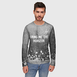 Лонгслив мужской Bring Me the Horizon - grey gradient посередине, цвет: 3D-принт — фото 2