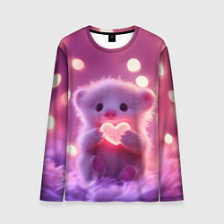 Мужской лонгслив Милый грызун с сердечком