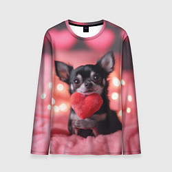 Мужской лонгслив Чихуахуа с сердечком