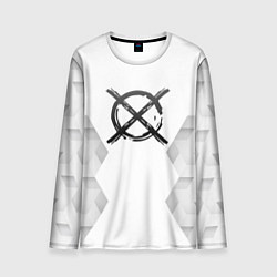 Лонгслив мужской CreepyPasta white poly, цвет: 3D-принт
