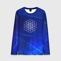 Лонгслив мужской Coldplay blue poly, цвет: 3D-принт