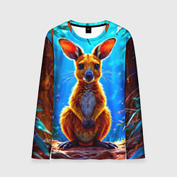 Лонгслив мужской Кенгуру в джунглях, цвет: 3D-принт