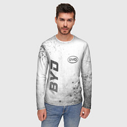 Лонгслив мужской BYD - white gradient вертикально, цвет: 3D-принт — фото 2