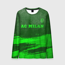 Лонгслив мужской AC Milan - green gradient посередине, цвет: 3D-принт