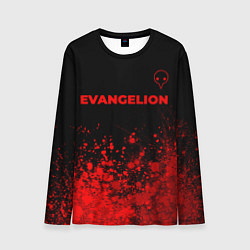 Лонгслив мужской Evangelion - red gradient посередине, цвет: 3D-принт