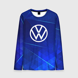 Лонгслив мужской Volkswagen blue poly, цвет: 3D-принт