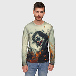 Лонгслив мужской Джокер стиль красок, цвет: 3D-принт — фото 2