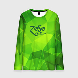 Лонгслив мужской Led Zeppelin green poly, цвет: 3D-принт
