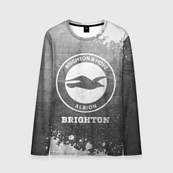 Лонгслив мужской Brighton - grey gradient, цвет: 3D-принт