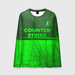 Лонгслив мужской Counter Strike - green gradient посередине, цвет: 3D-принт