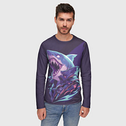 Лонгслив мужской Акула-монстр, цвет: 3D-принт — фото 2