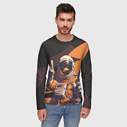 Лонгслив мужской Птичий астронавт, цвет: 3D-принт — фото 2