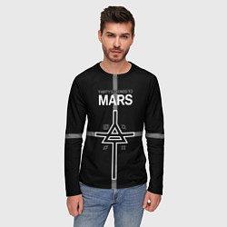 Лонгслив мужской 30 Seconds to Mars - poster, цвет: 3D-принт — фото 2