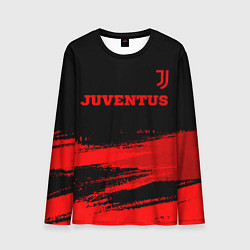 Лонгслив мужской Juventus - red gradient посередине, цвет: 3D-принт