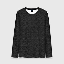 Лонгслив мужской Чёрный с серым тёмный текстурированный, цвет: 3D-принт
