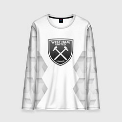 Лонгслив мужской West Ham white poly, цвет: 3D-принт